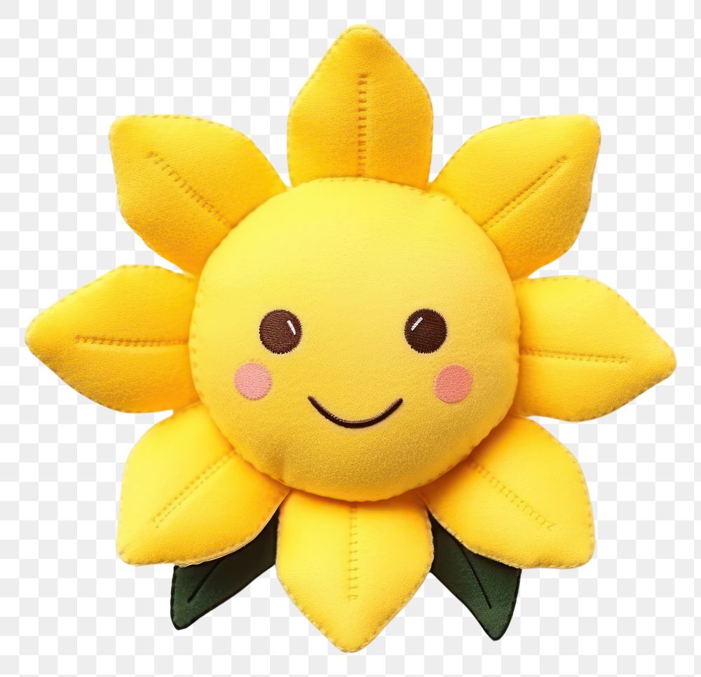 PNG  A sunflower toy cartoon plush. AI generated Image by rawpixel.
