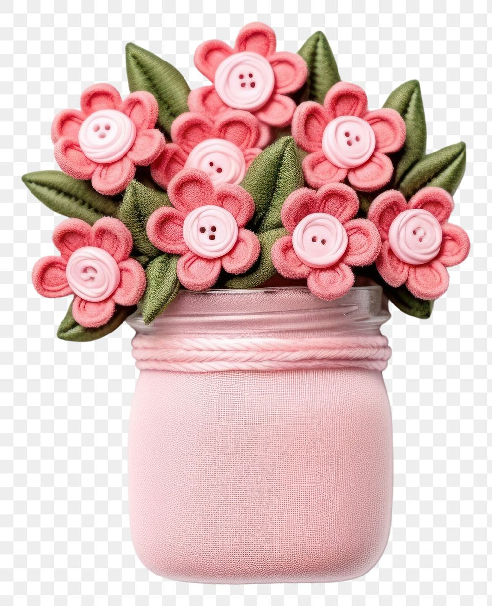 PNG  Jar with flowers plant white background arrangement. AI generated Image by rawpixel.