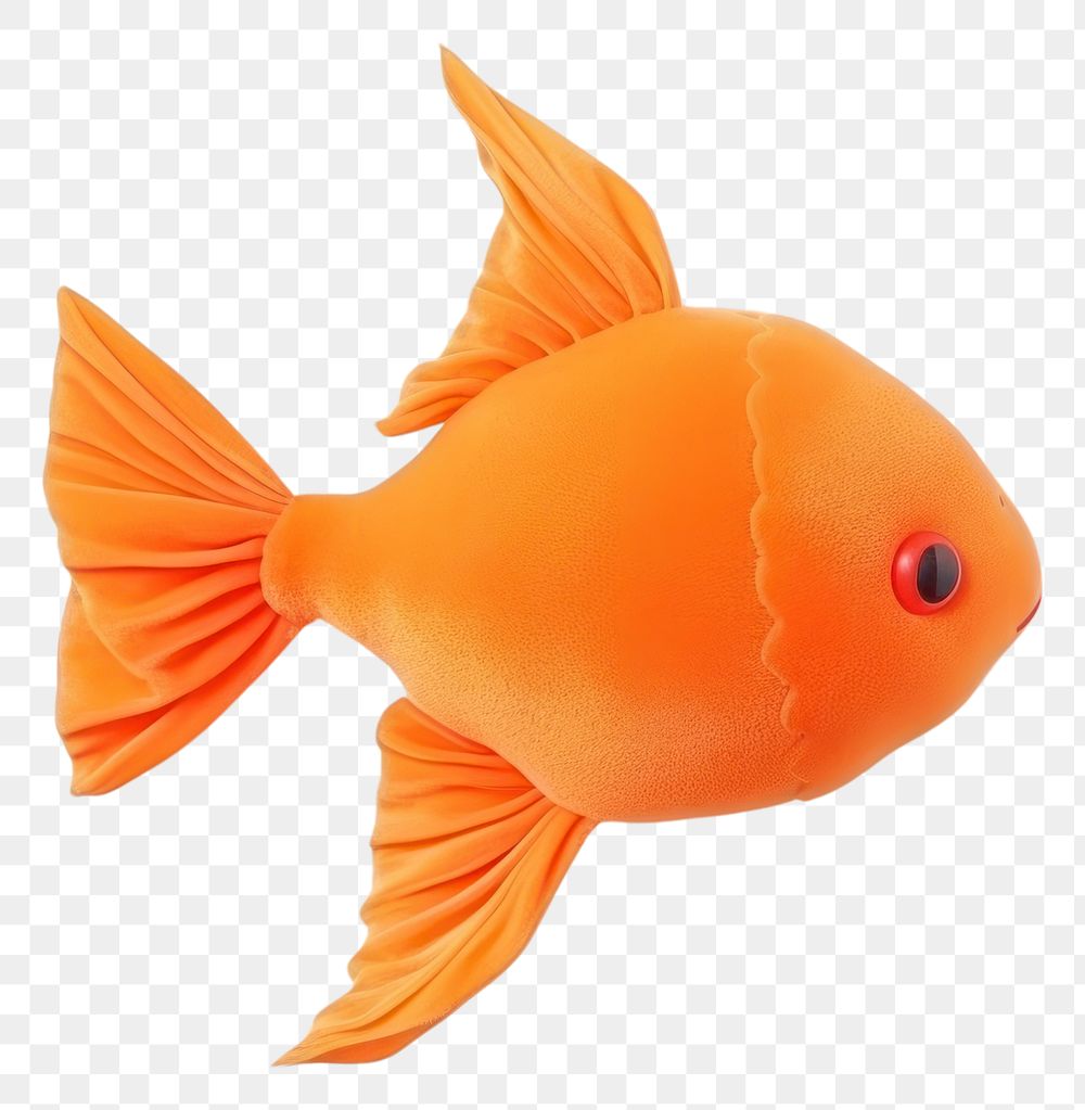 PNG  A goldfish animal toy white background. AI generated Image by rawpixel.