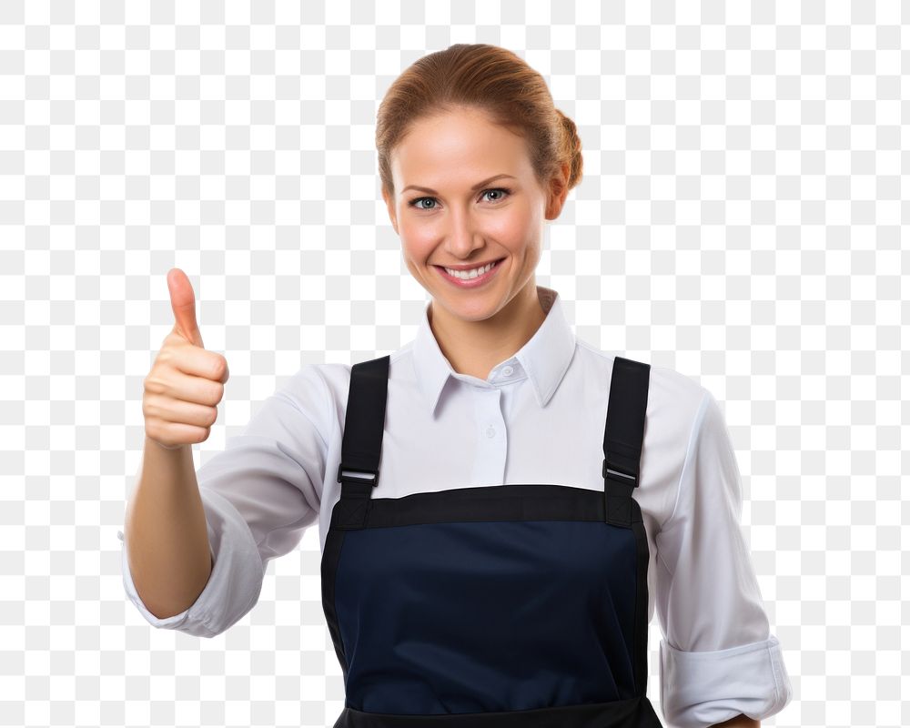 PNG Housekeeper woman finger hand white background. AI generated Image by rawpixel.