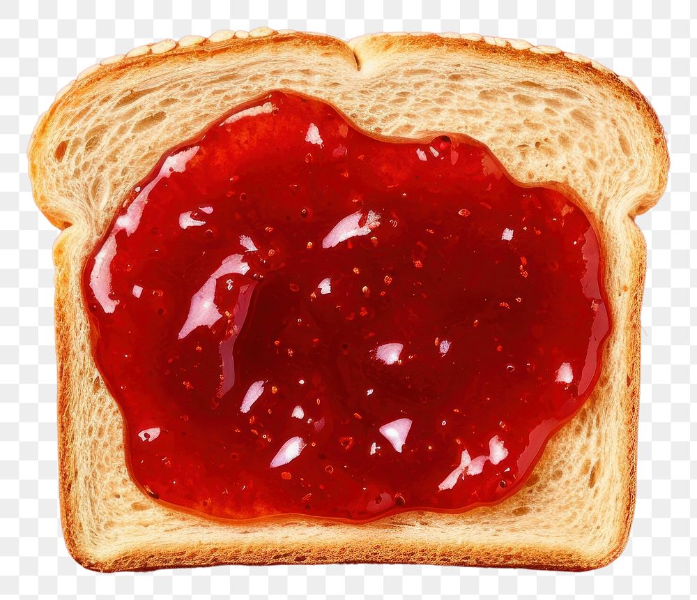 PNG  Sanwich bread and jam ketchup food strawberry. AI generated Image by rawpixel.