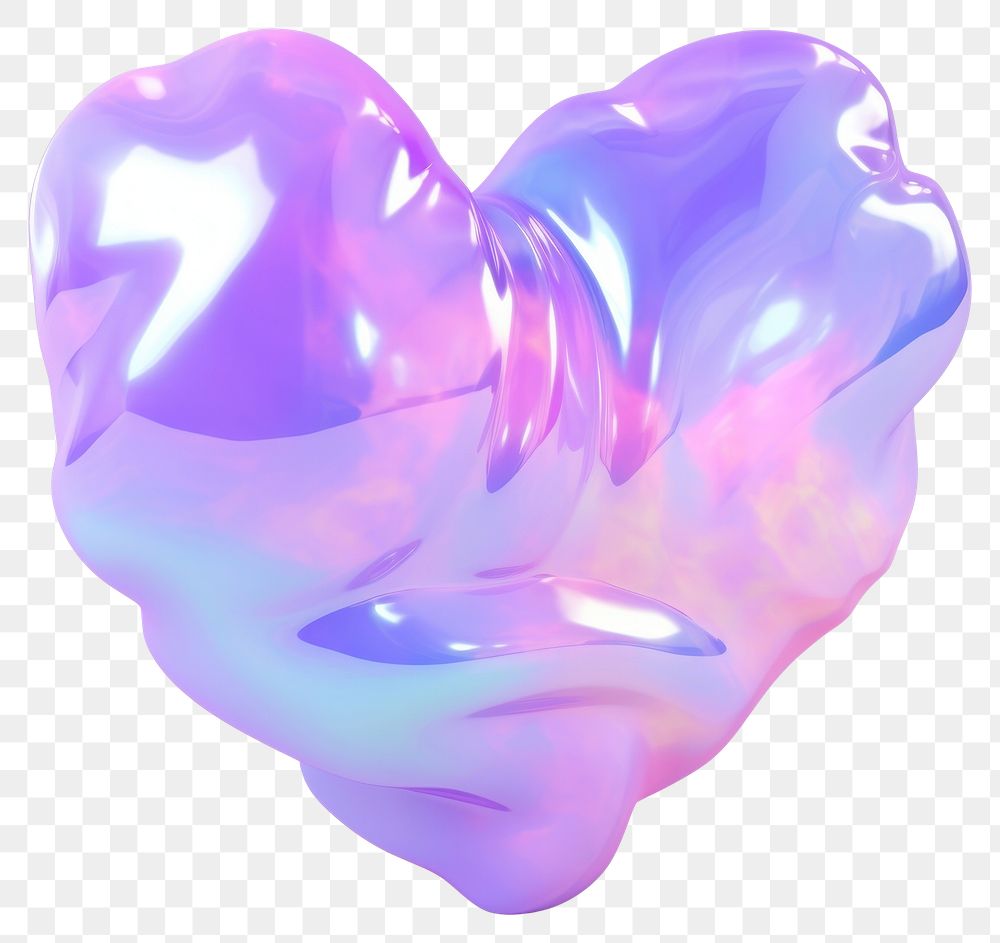 PNG Heart abstract purple translucent. AI generated Image by rawpixel.