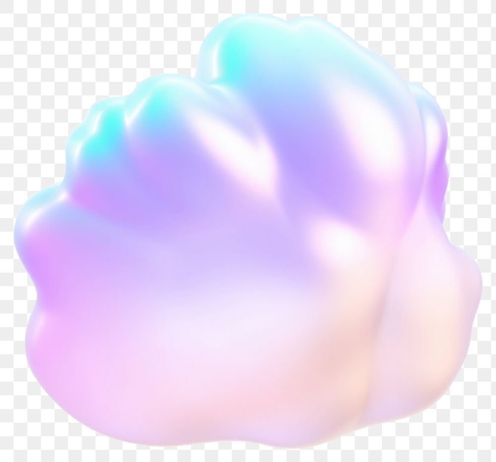 PNG Transparent cloud abstract petal invertebrate. AI generated Image by rawpixel.