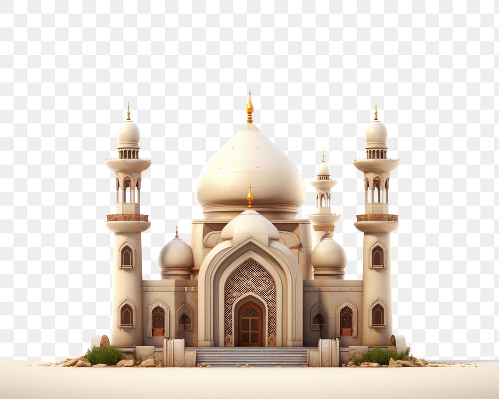 PNG An Arabic mosque architecture building dome. AI generated Image by rawpixel.