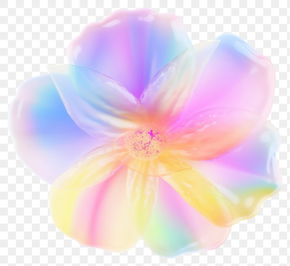 PNG Flower abstract rainbow petal. AI generated Image by rawpixel.