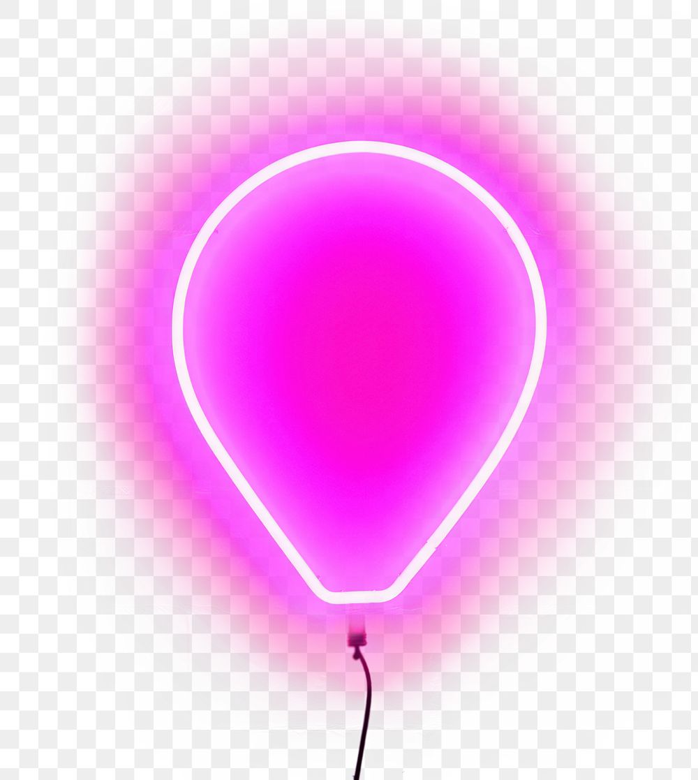 PNG Pastel neon balloon light line sign. AI generated Image by rawpixel.