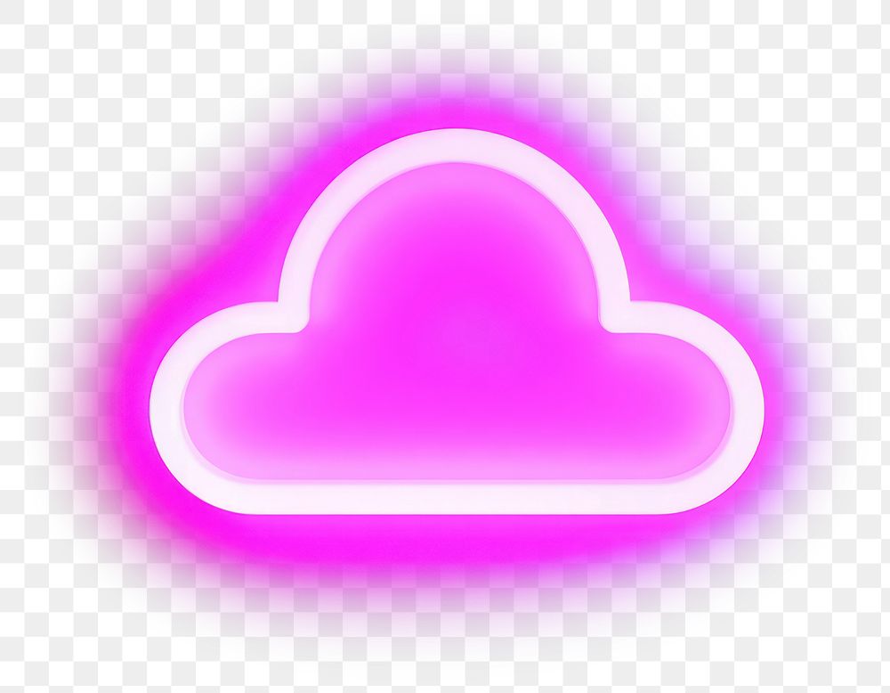 PNG Pastel neon cloud purple light sign. AI generated Image by rawpixel.