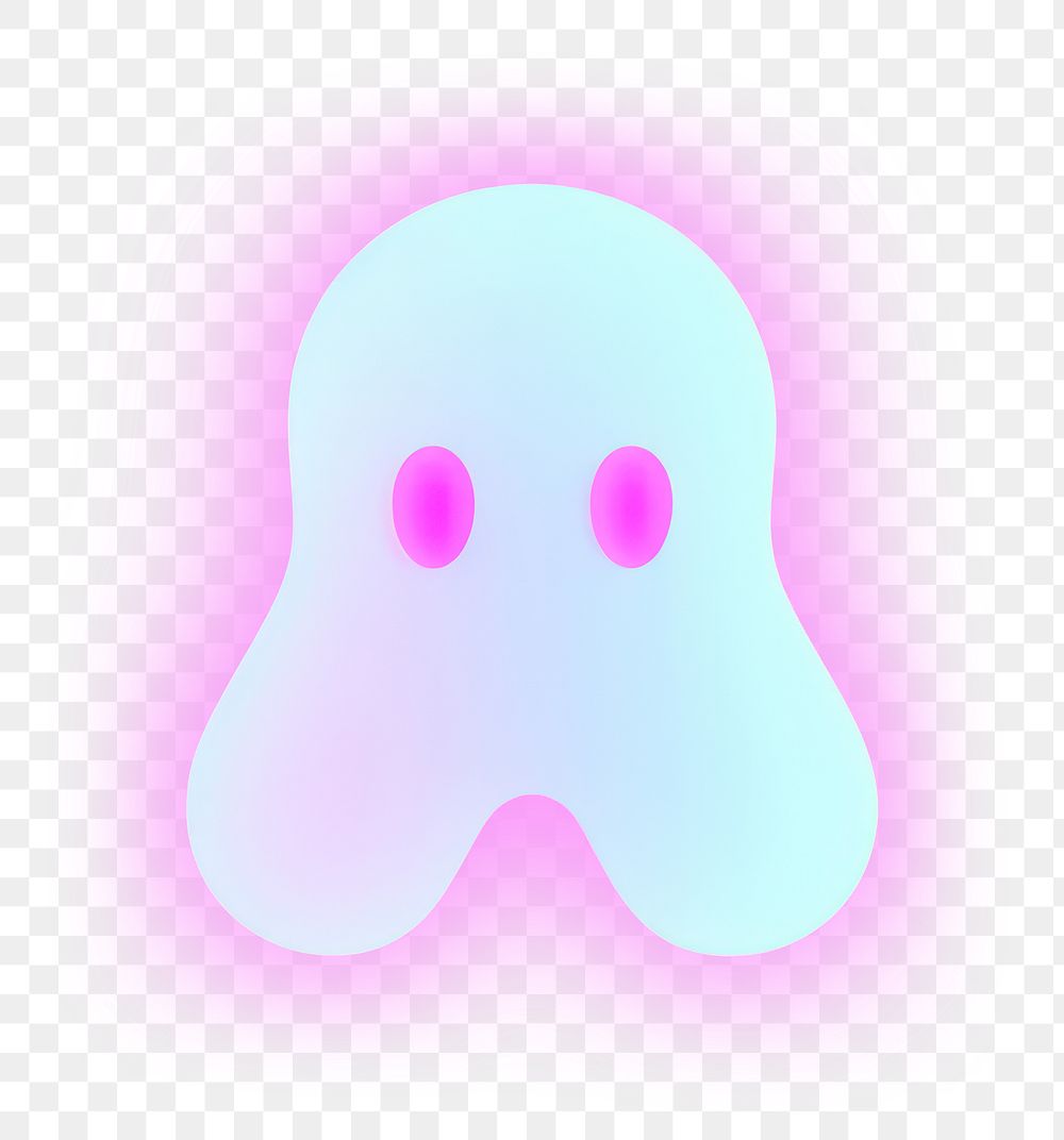 PNG Pastel neon cute ghost purple light confectionery. AI generated Image by rawpixel.