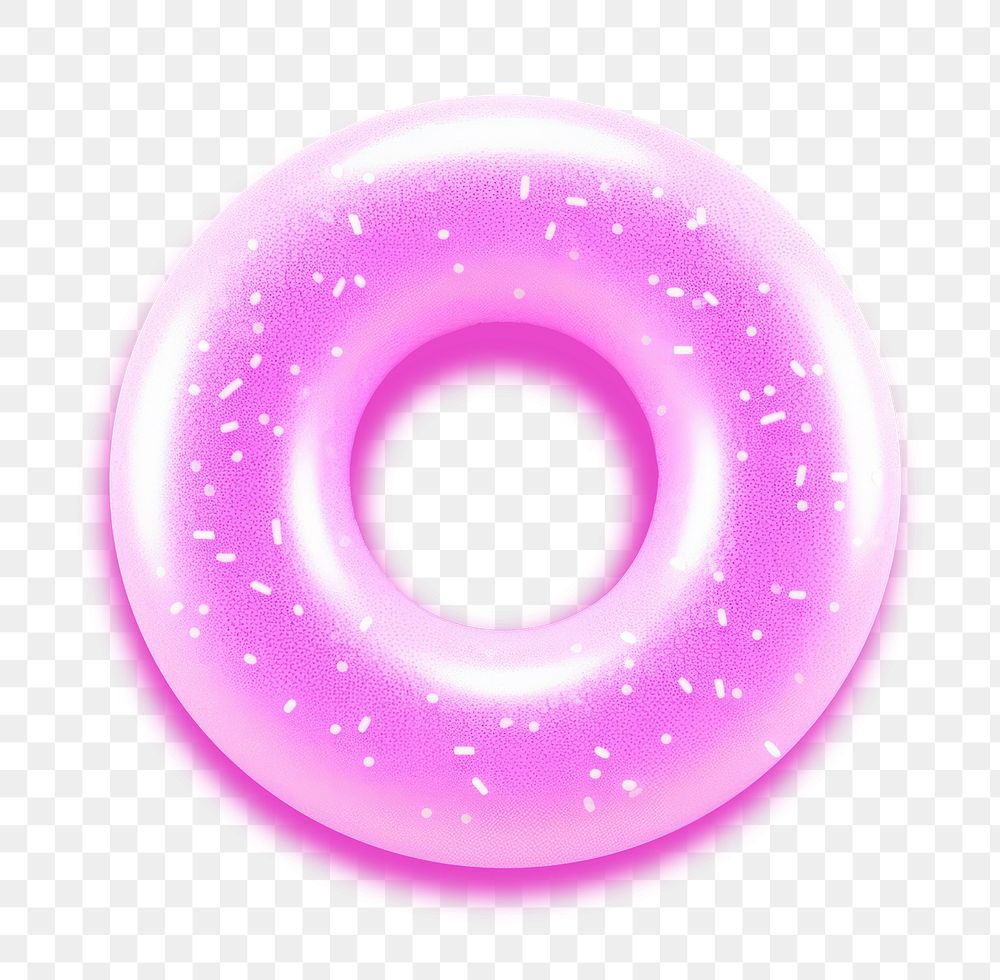 PNG Pastel neon donut purple confectionery illuminated. AI generated Image by rawpixel.