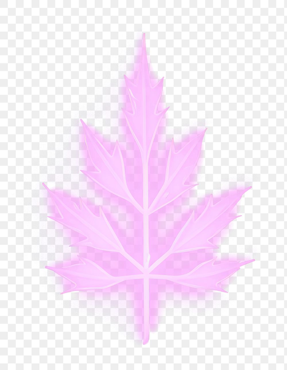 PNG Pastel neon leaf light purple plant. AI generated Image by rawpixel.