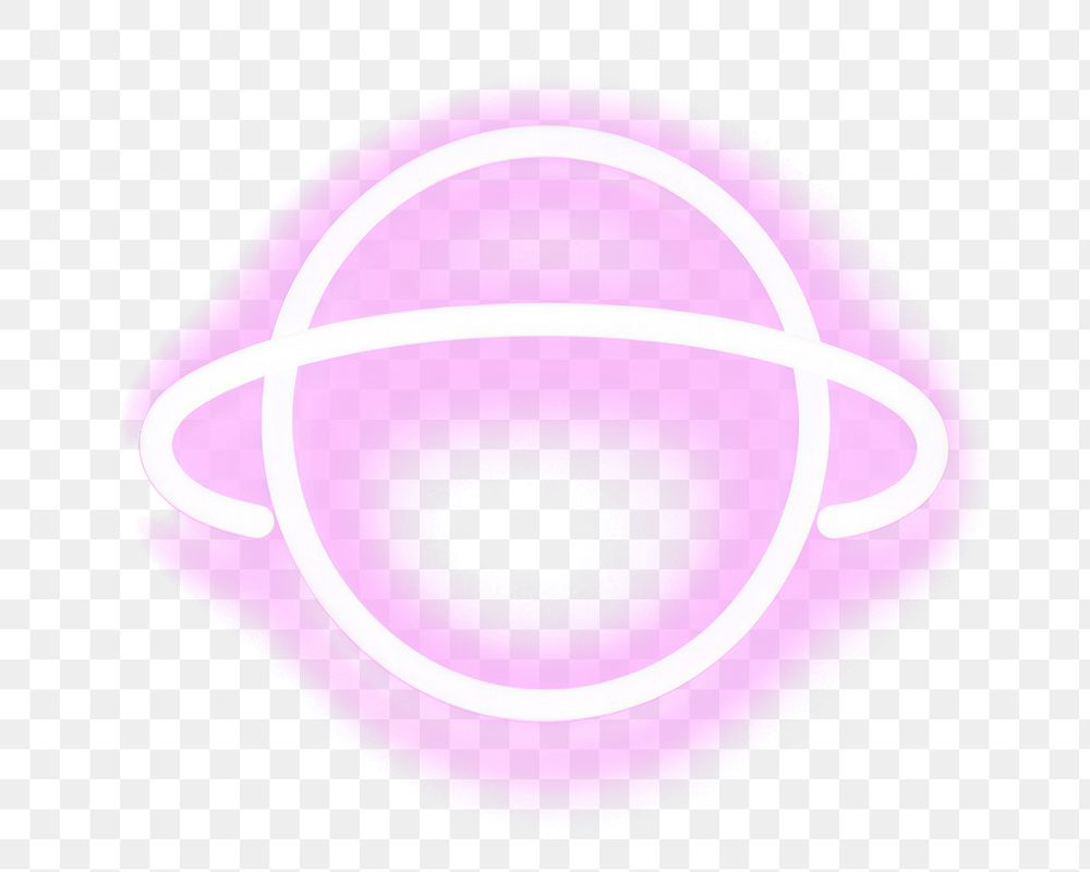 PNG Pastel neon saturn light purple night. AI generated Image by rawpixel.