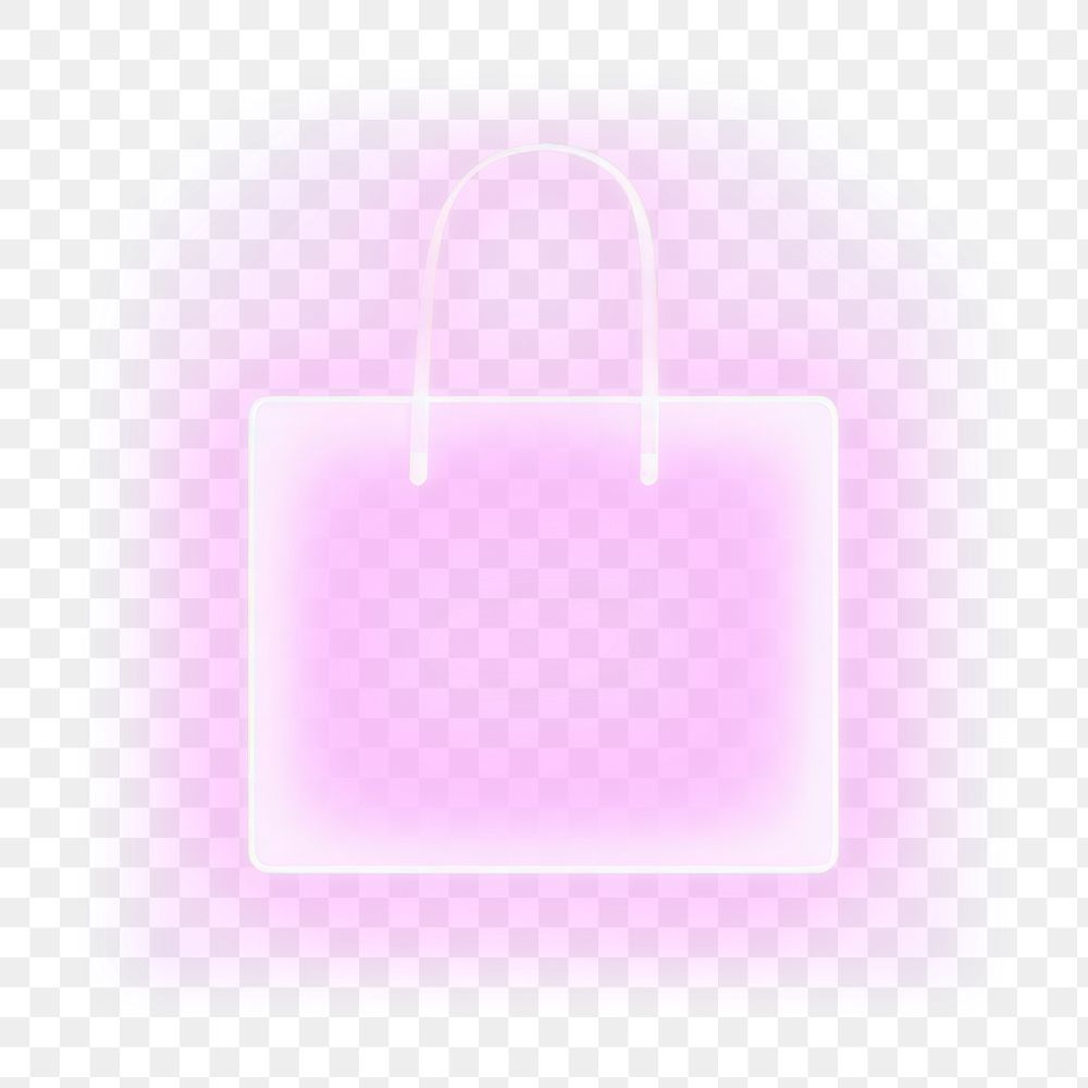 PNG Pastel neon shopping bag handbag purple light. AI generated Image by rawpixel.