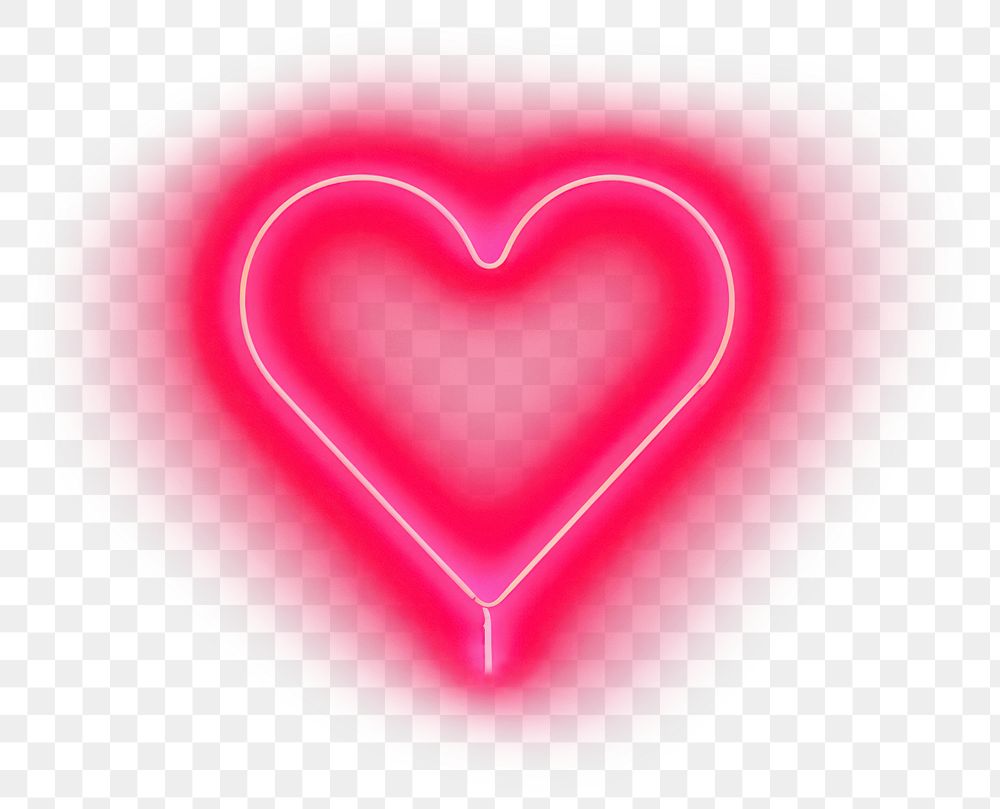 PNG Pastel neon boken heart light night line. AI generated Image by rawpixel.