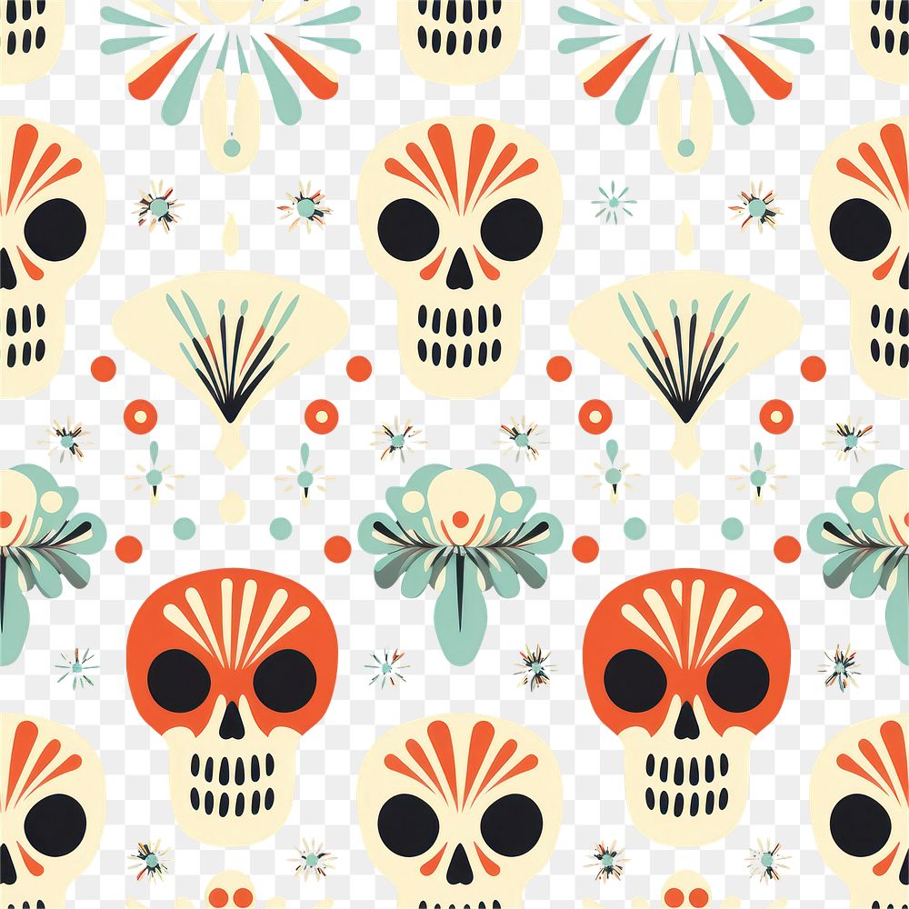 PNG Skull pattern backgrounds art. AI generated Image by rawpixel.