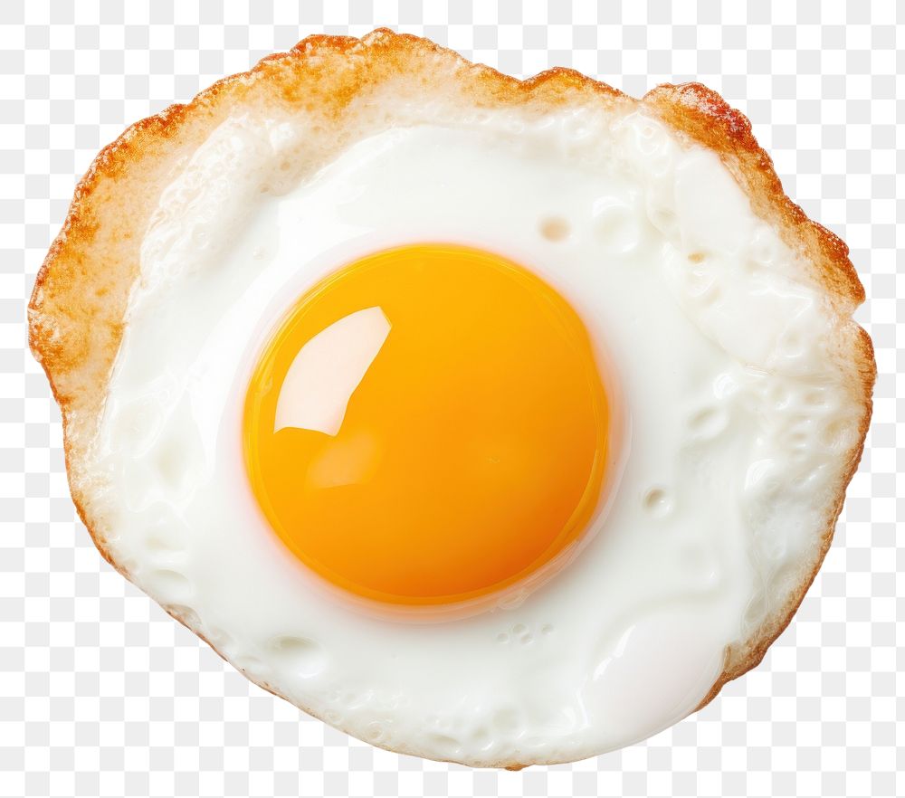 PNG  A fried egg food white background breakfast. AI generated Image by rawpixel.