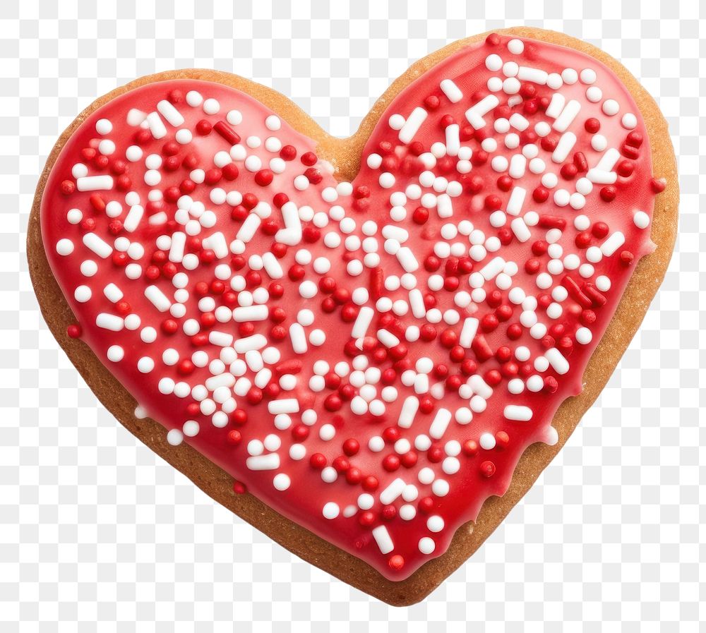 PNG Sprinkles cookie shape heart. AI generated Image by rawpixel.