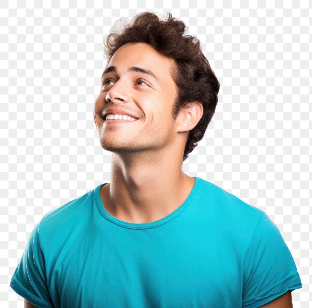 PNG Young man t-shirt cheerful laughing. 