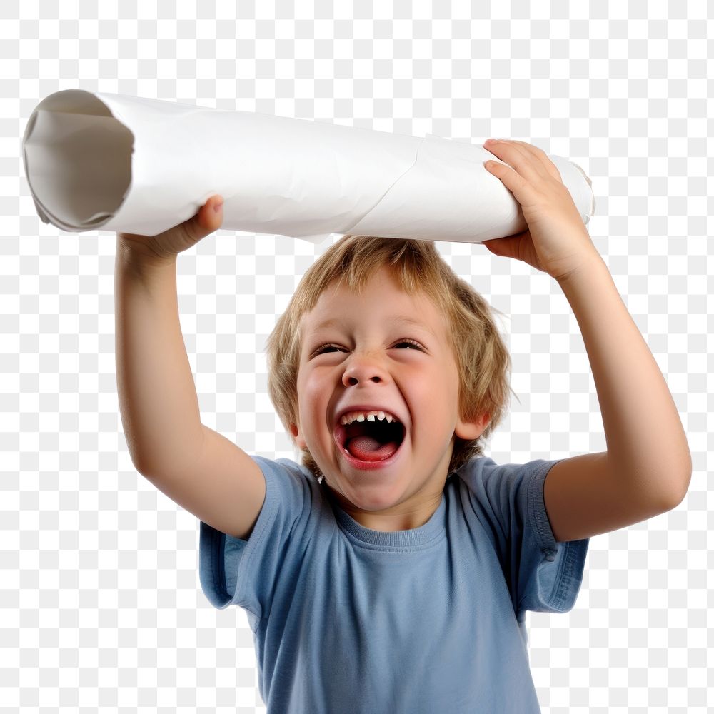 PNG Happy british kid shouting white white background. AI generated Image by rawpixel.