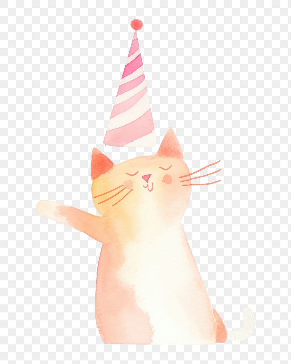 PNG Cat celebrating birthday mammal animal pet. AI generated Image by rawpixel.