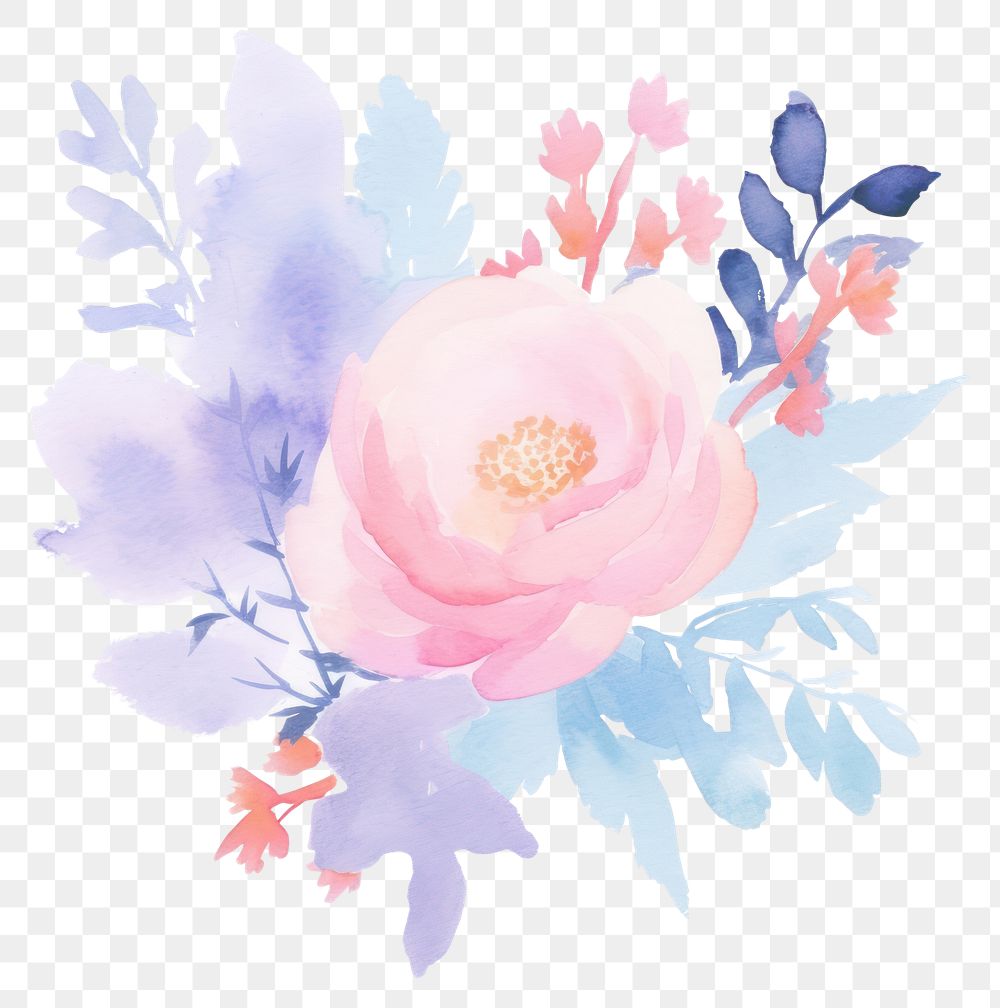 PNG Bouquet painting graphics pattern. AI generated Image by rawpixel.