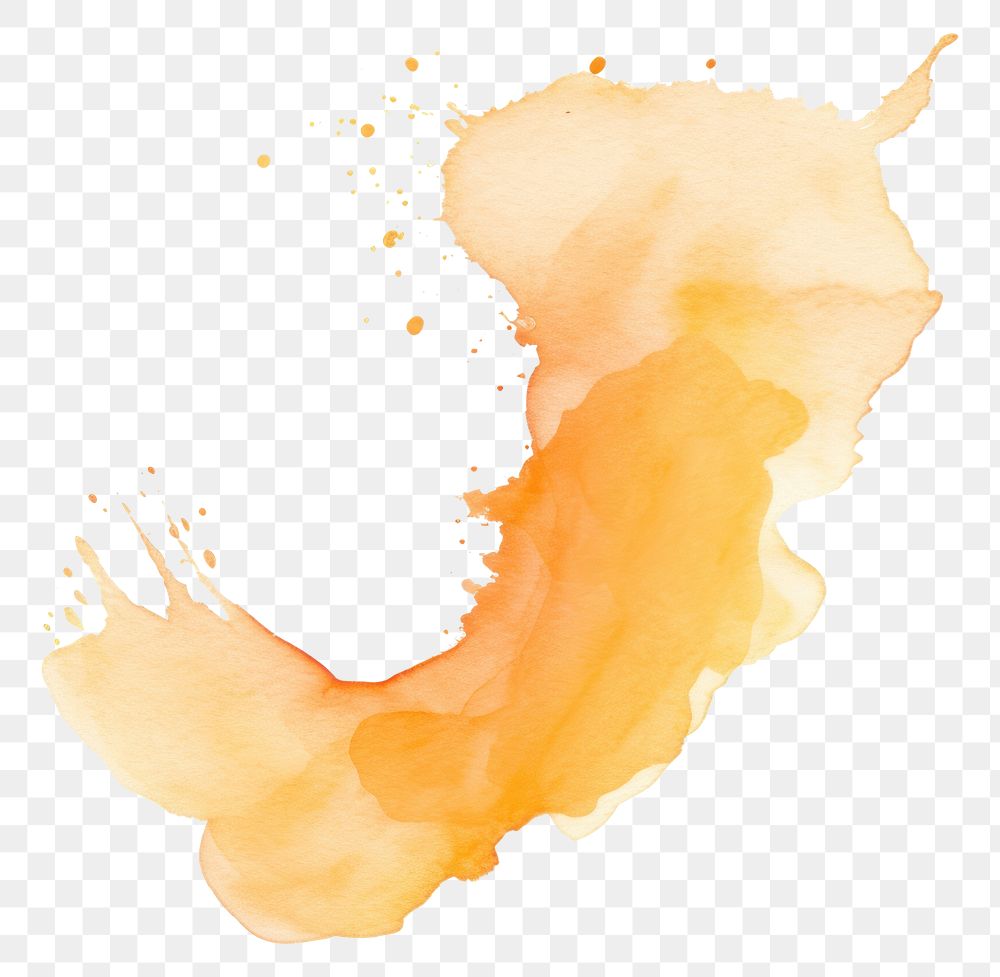 PNG Orange splash white background splattered creativity. AI generated Image by rawpixel.