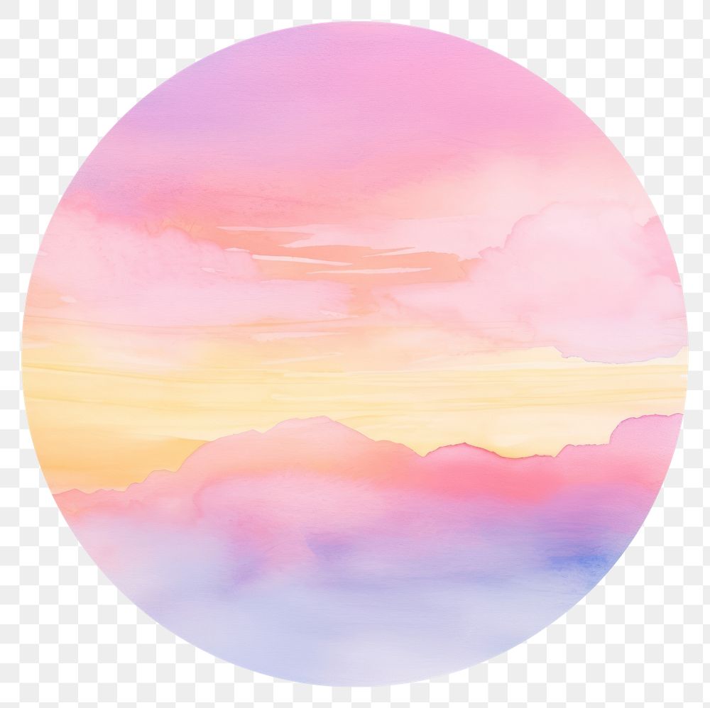 PNG Pastel sunset backgrounds nature sky. AI generated Image by rawpixel.