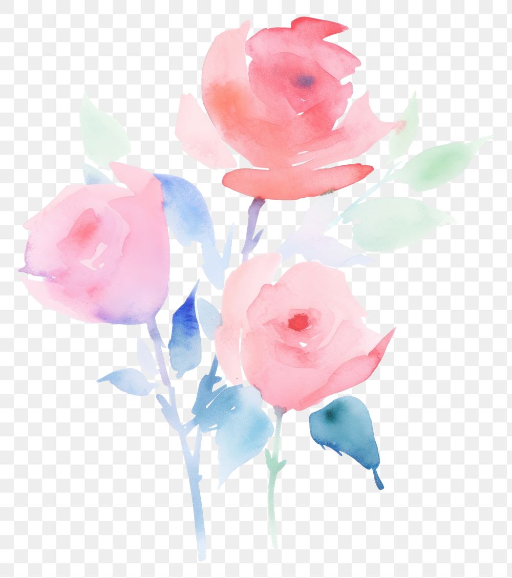 PNG Rose bouquet painting graphics pattern. AI generated Image by rawpixel.