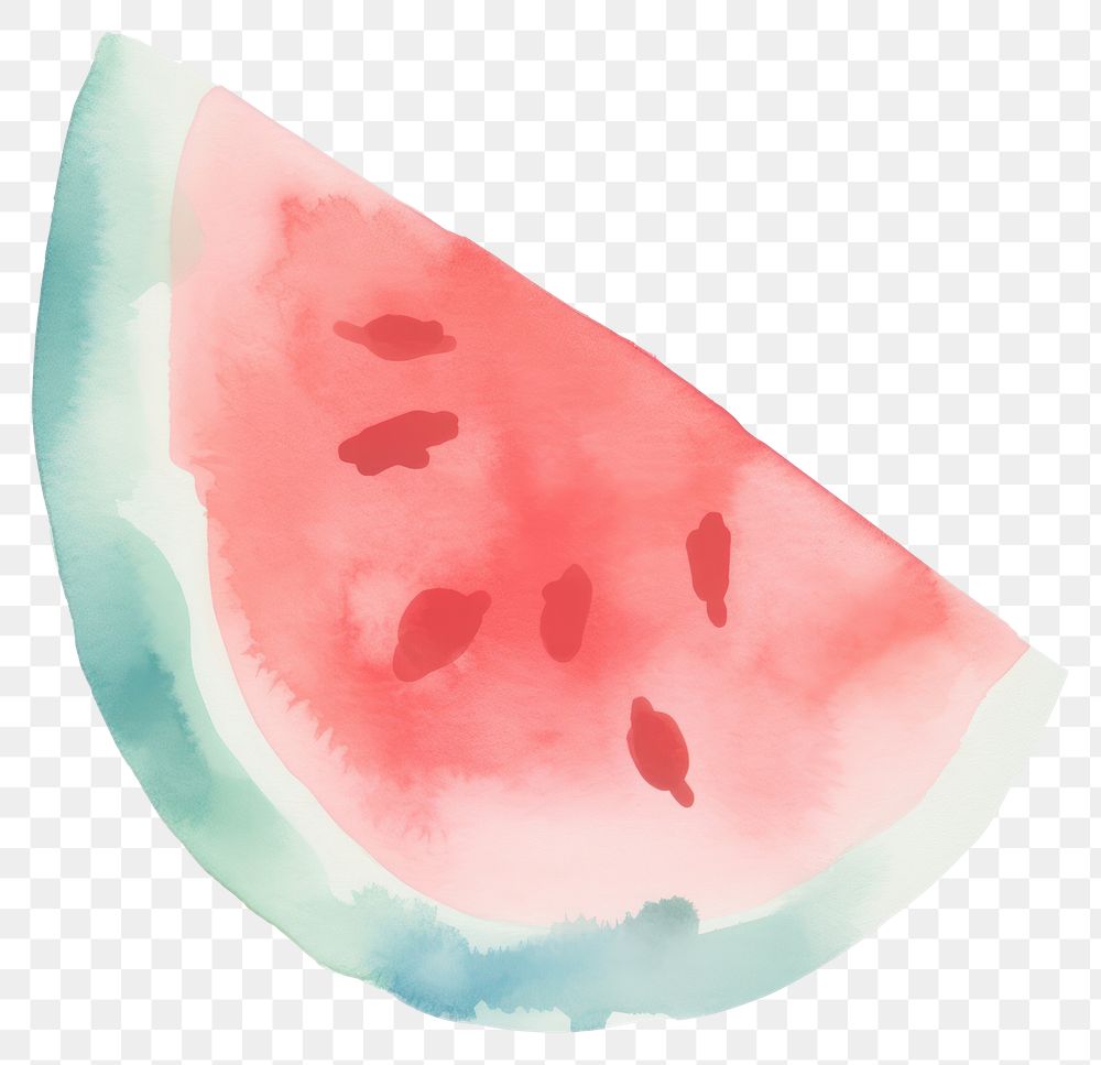 PNG Watermelon fruit food white background. AI generated Image by rawpixel.