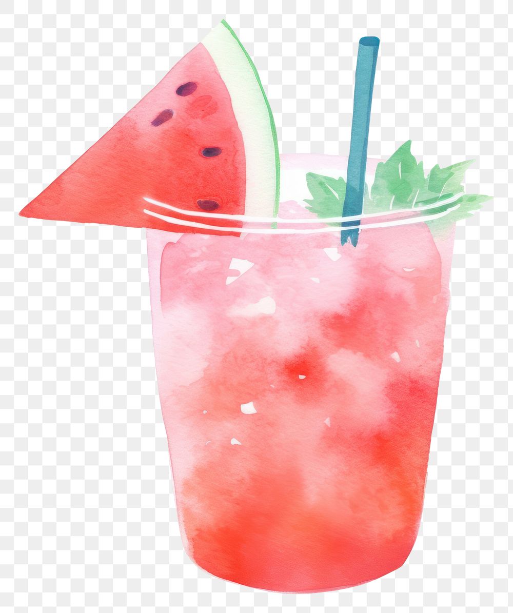 PNG Watermelon smoothie cocktail fruit drink. AI generated Image by rawpixel.
