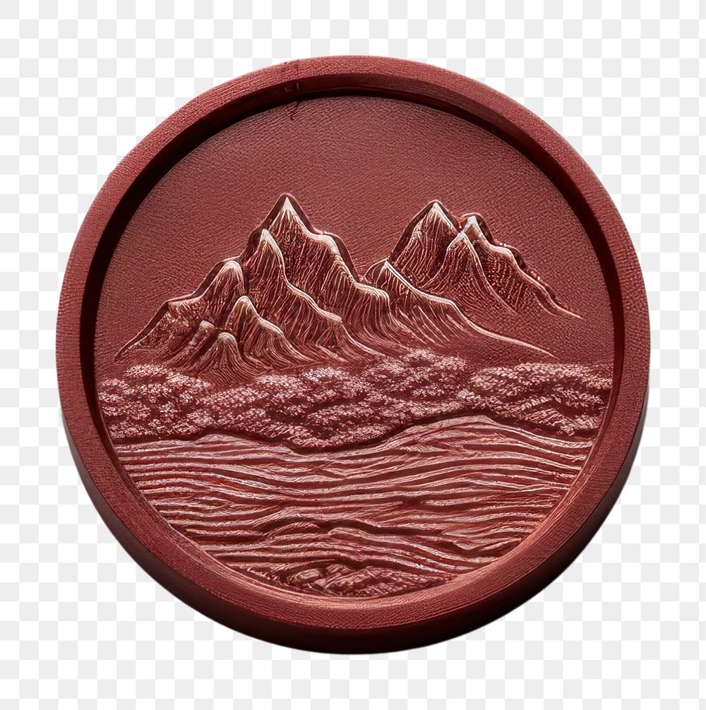 PNG  Seal Wax Stamp mountain white background accessories chocolate.
