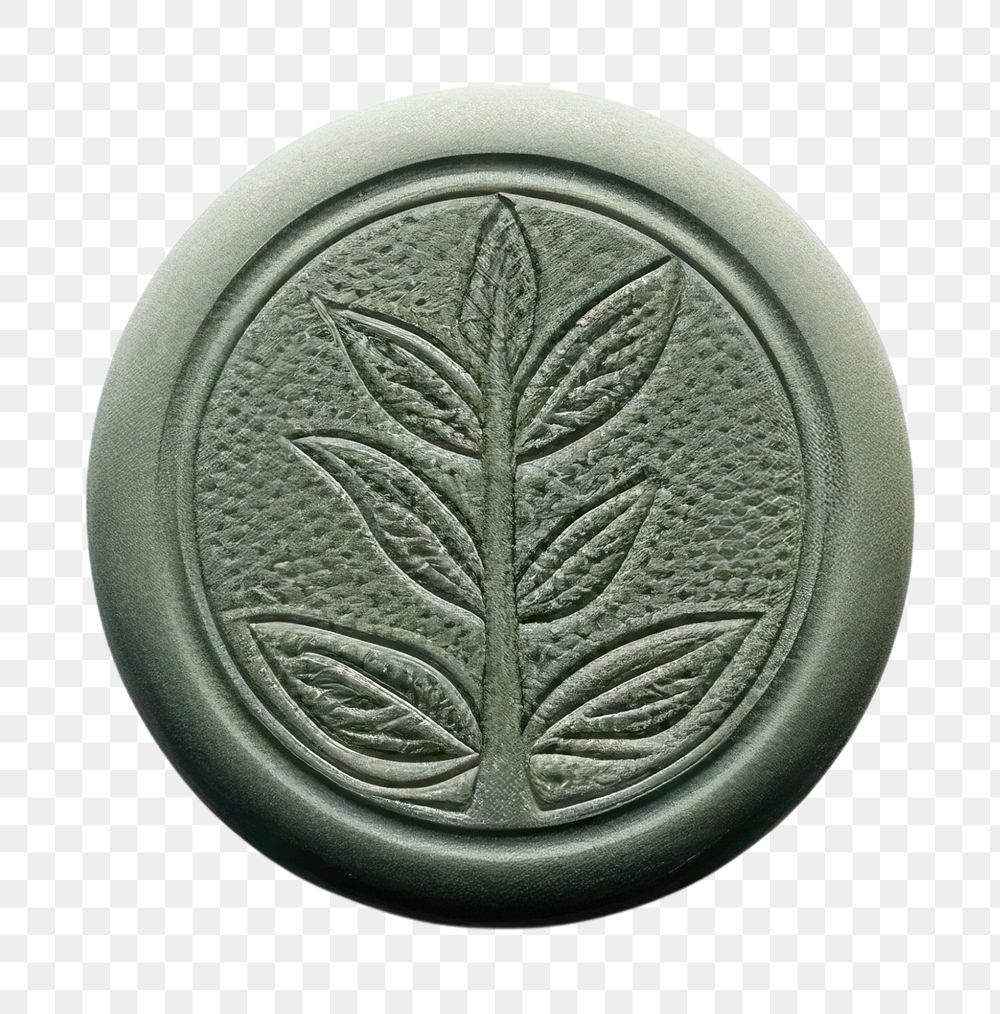 PNG  Seal Wax Stamp botanical locket white background accessories.