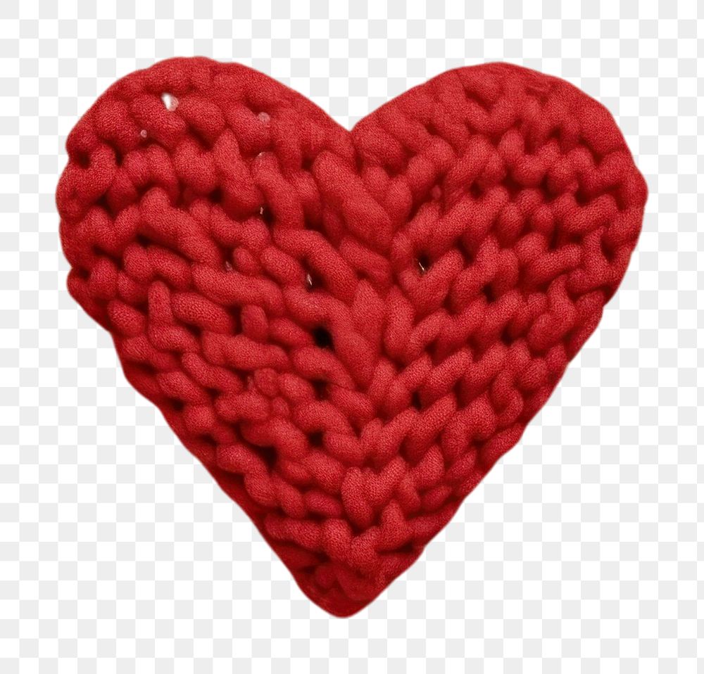 PNG Heart textile knitted pattern. AI generated Image by rawpixel.