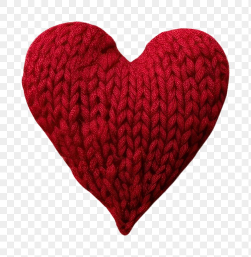 PNG Heart textile knitted pattern. AI generated Image by rawpixel.