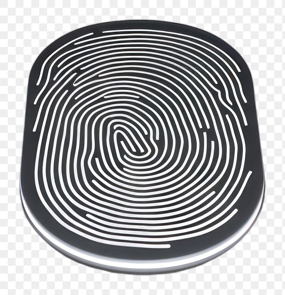 PNG Fingerprint biometric authentication button light technology monochrome. AI generated Image by rawpixel.