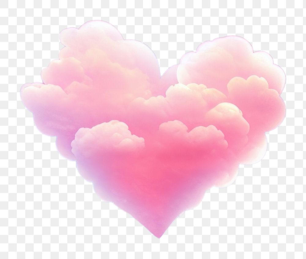 PNG Heart purple cloud love.