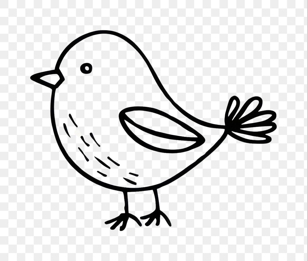 PNG Bird drawing black outline | Free PNG - rawpixel