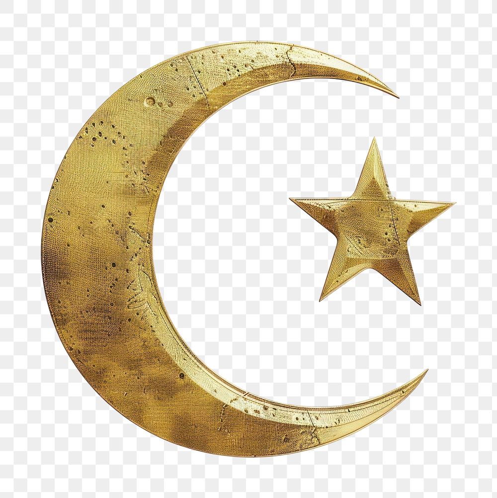 PNG Muslim Crescent and Star astronomy outdoors symbol.