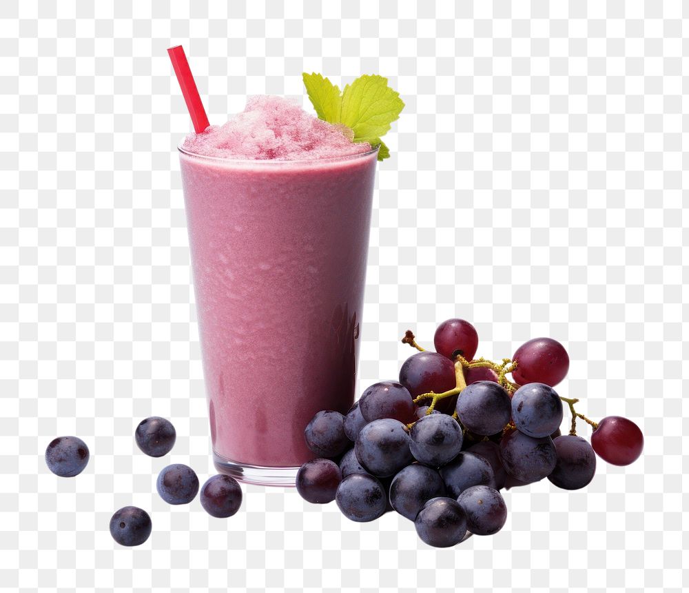 PNG Grape smoothie grapes blueberry milkshake.