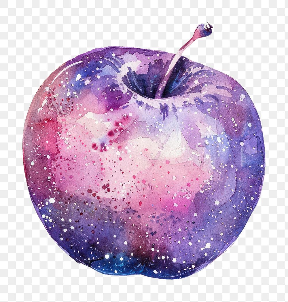 PNG Apple in Watercolor style apple toothbrush produce.