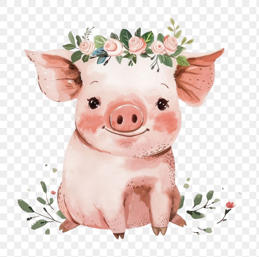 PNG Aesthetic Boho of pig outdoors snowman animal.