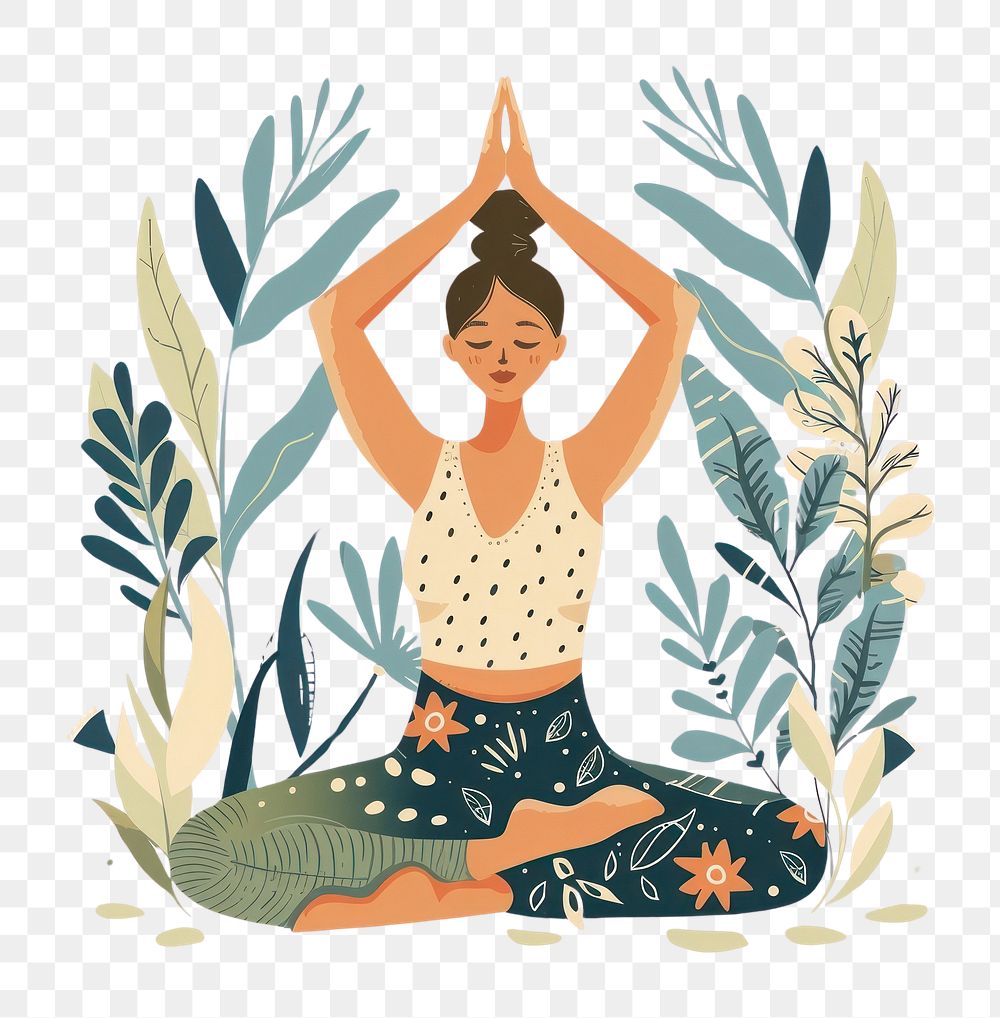 PNG Aesthetic of woman yoga exercise fitness person.
