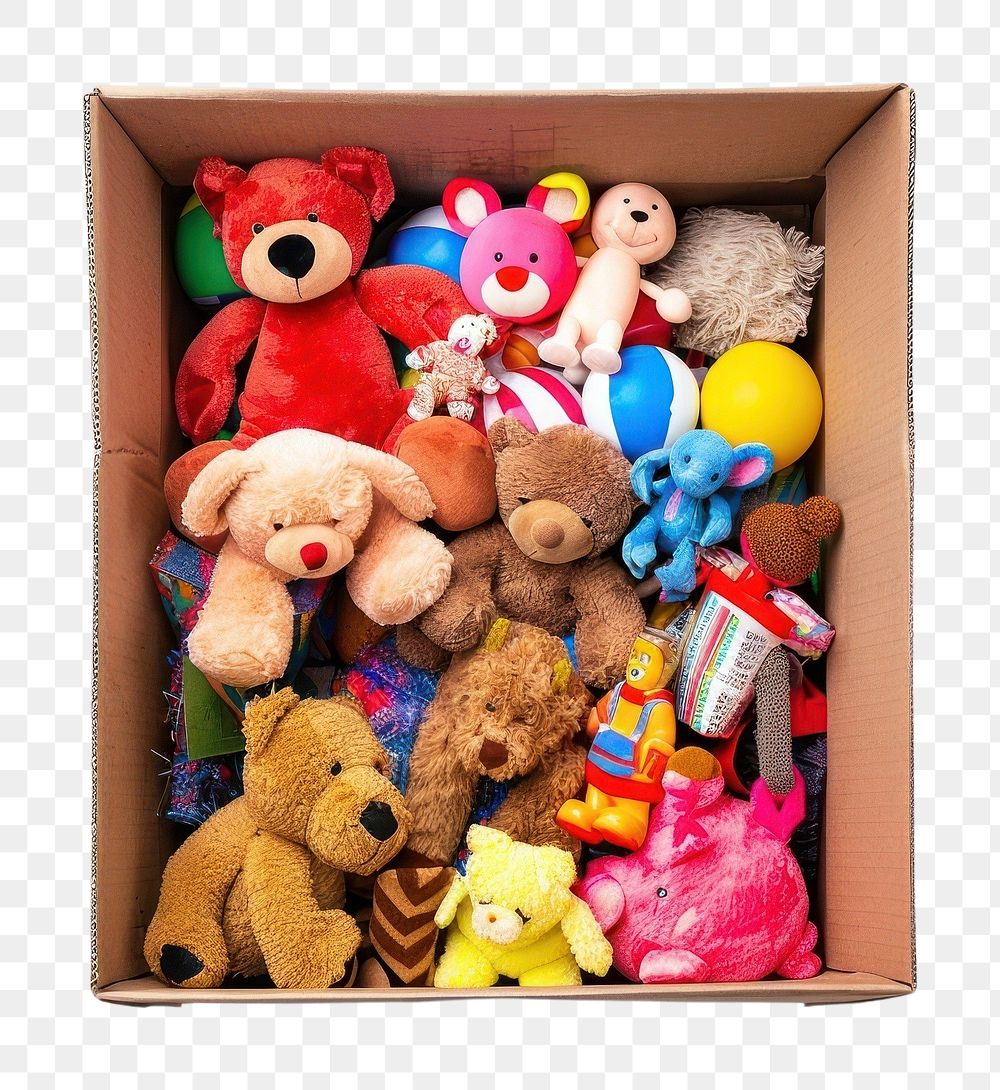PNG Donation box toy cardboard carton.
