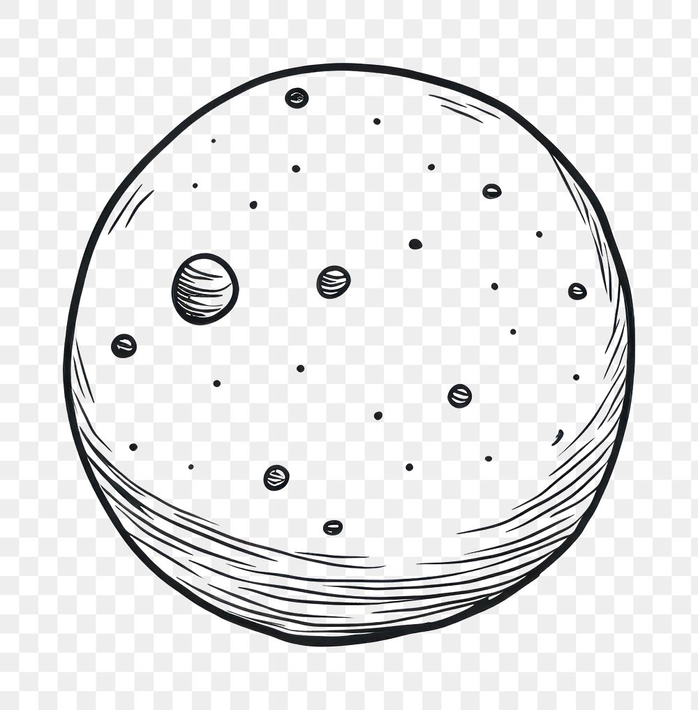 PNG Planet illustrated drawing sphere.