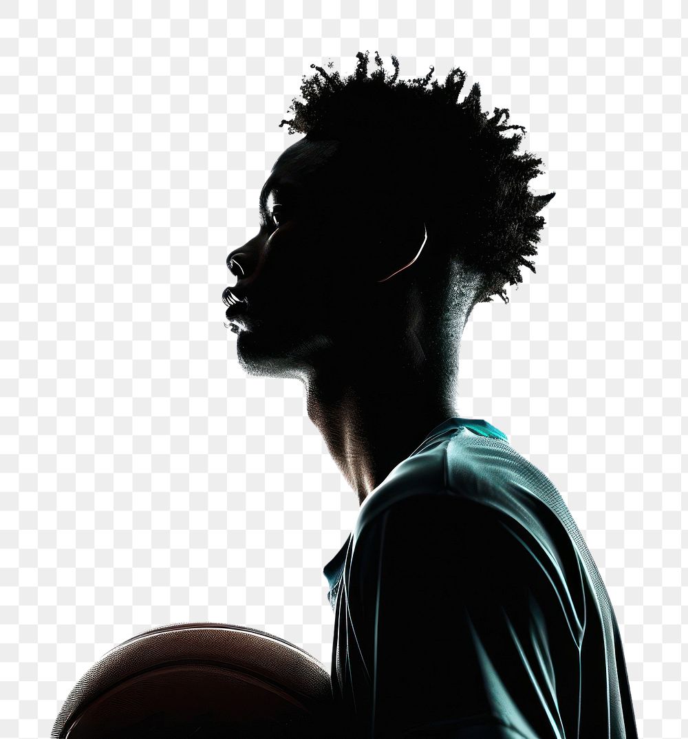 PNG Basketball player silhouette man photography.