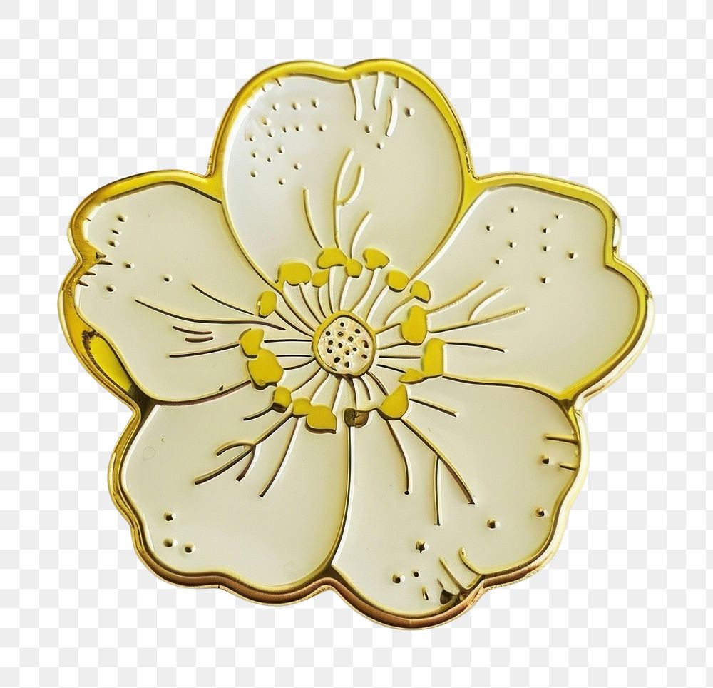 PNG Flower shape pin badge accessories accessory jewelry.