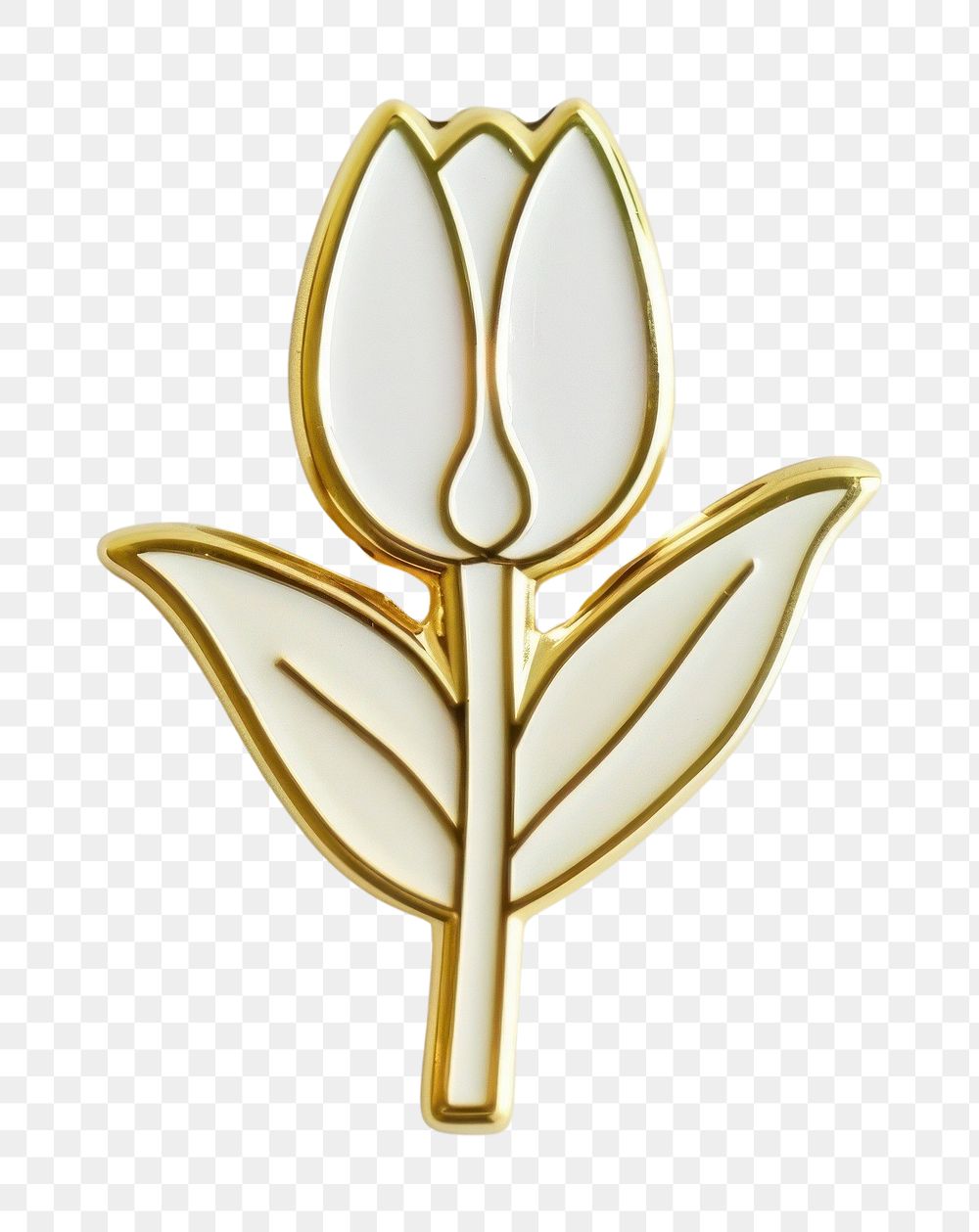PNG Tulip pin badge gold accessories accessory.