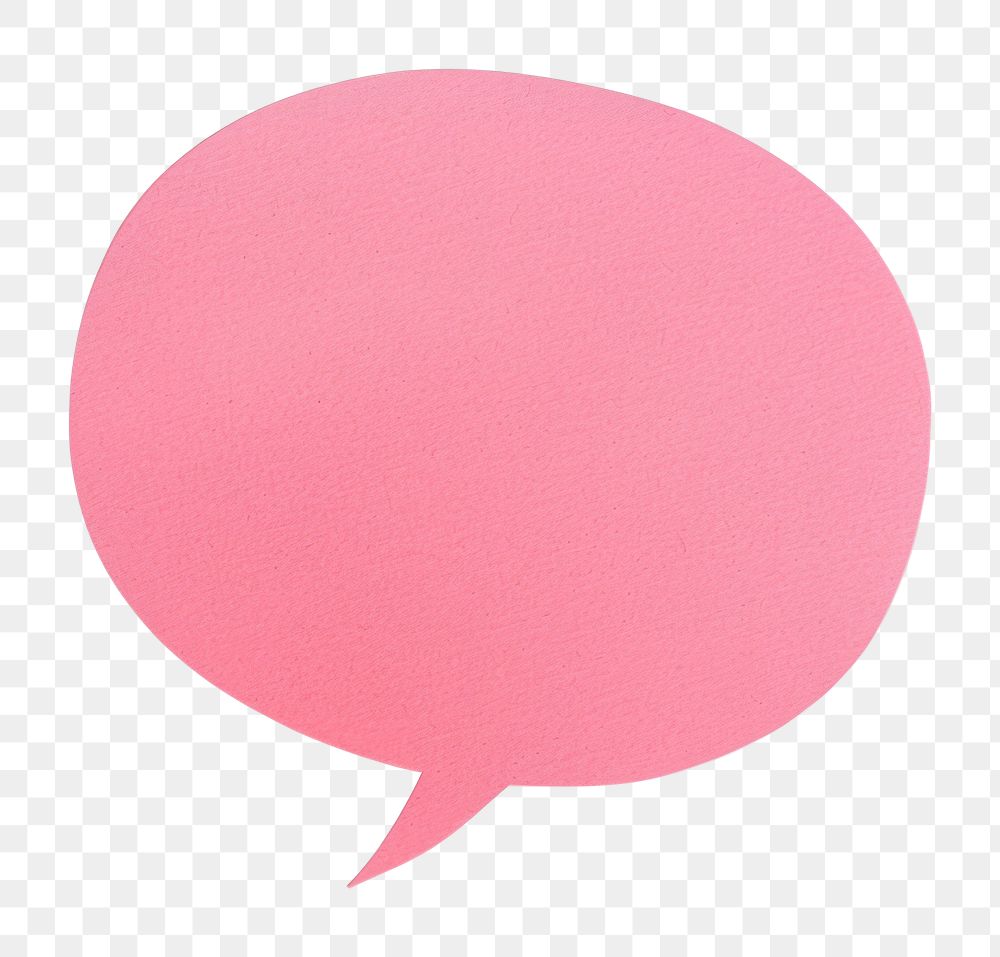 PNG Pink speech bubble shape paper balloon racket.