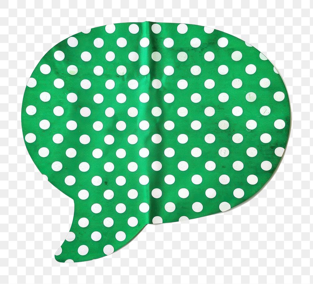 PNG Green speech bubble shape pattern appliance polka dot.