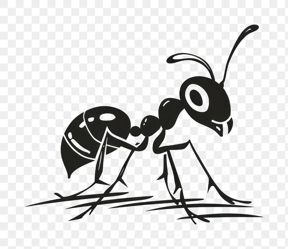 An ant invertebrate stencil animal.