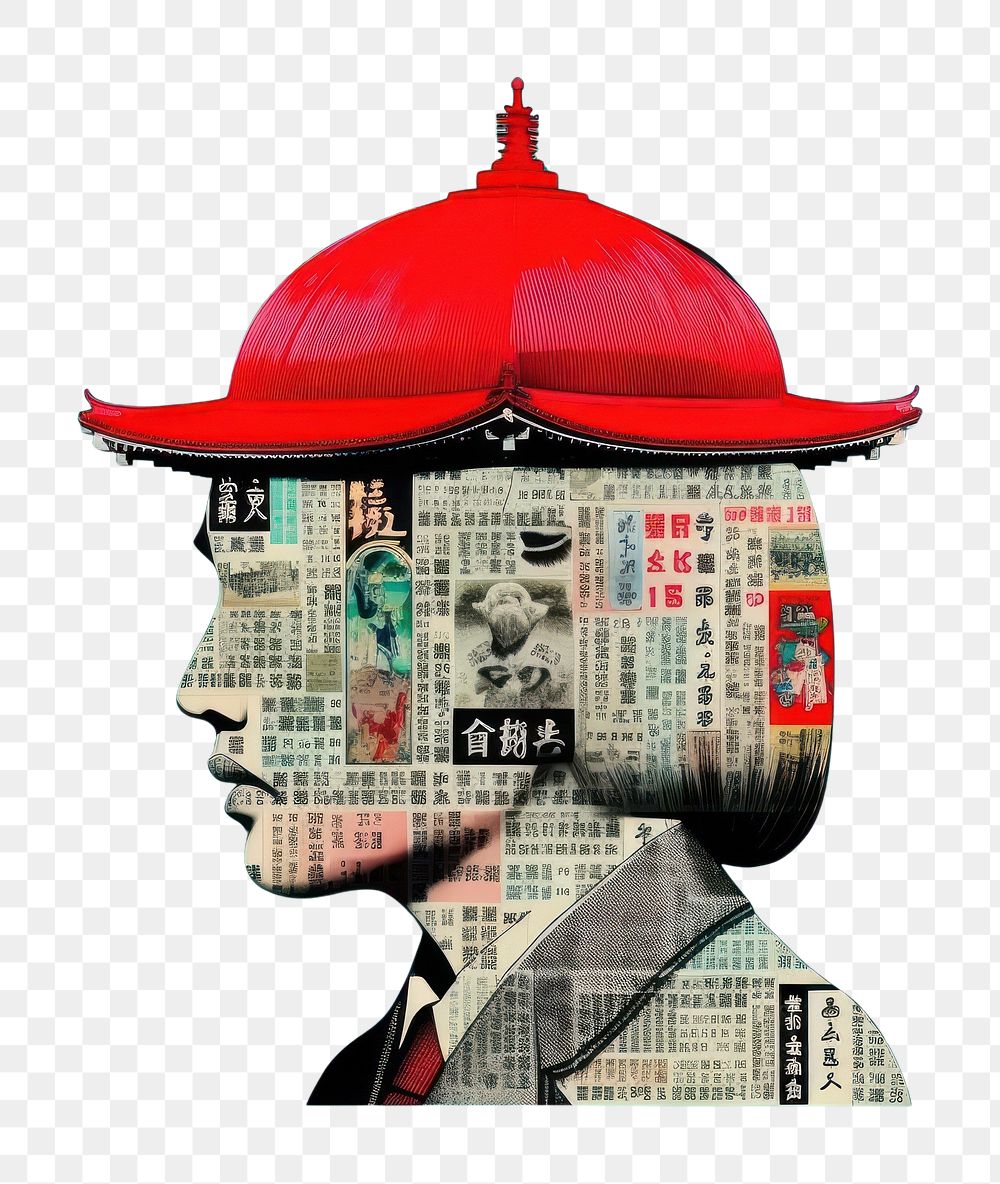 PNG Pop japan traditional art collage represent of japan culture newspaper newsstand person.